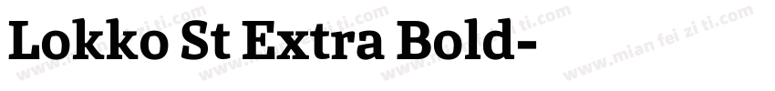 Lokko St Extra Bold字体转换